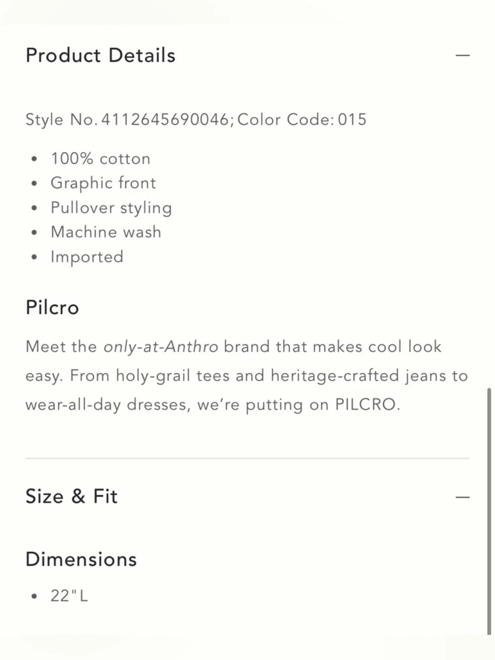 Pilcro Notched Graphic T-Shirt - Picture 6 of 6